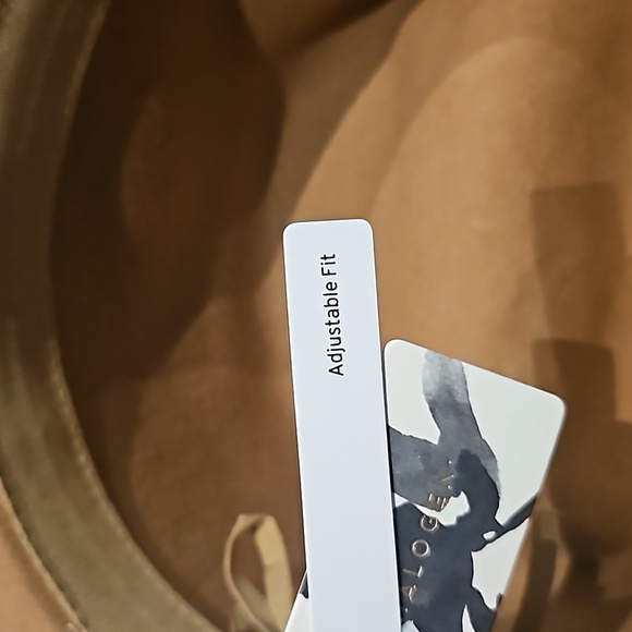 Halogen adjustable fit tan Fedora hat with leopard ribbon - Picture 10 of 11